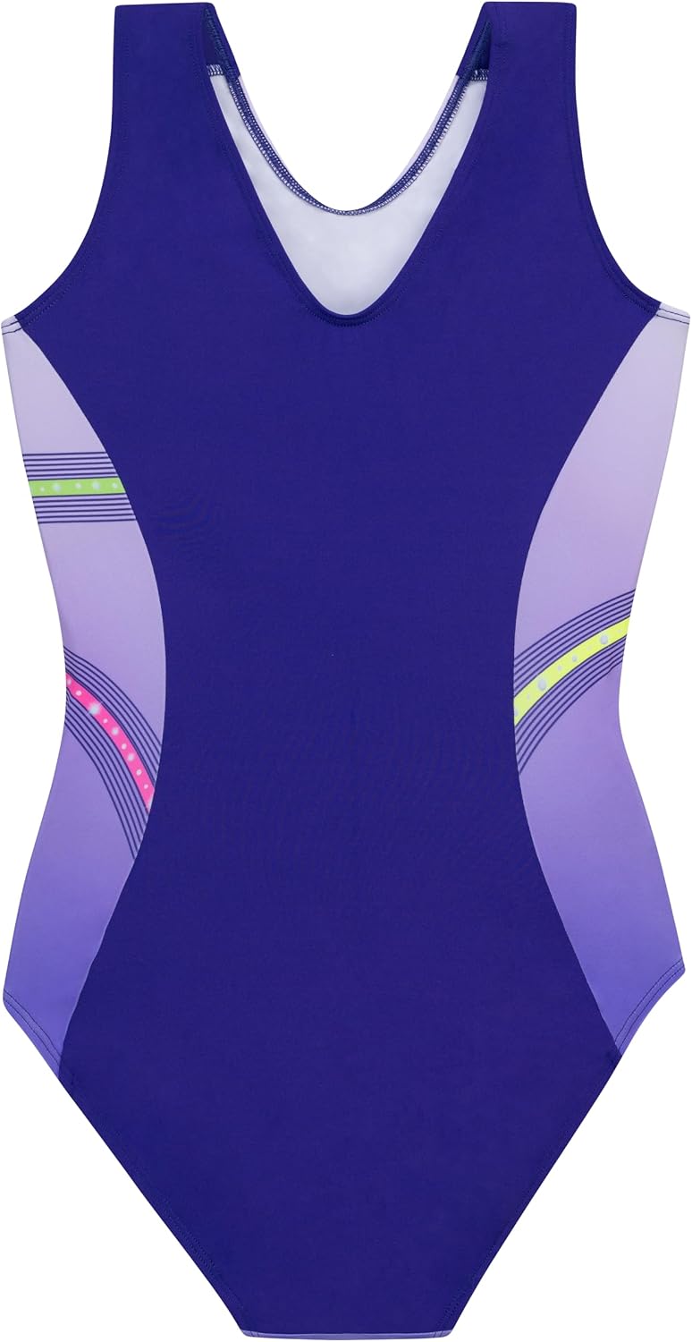 GK Glitz & Glam Gymnastics Leotard for Girls with Matching Scrunchie