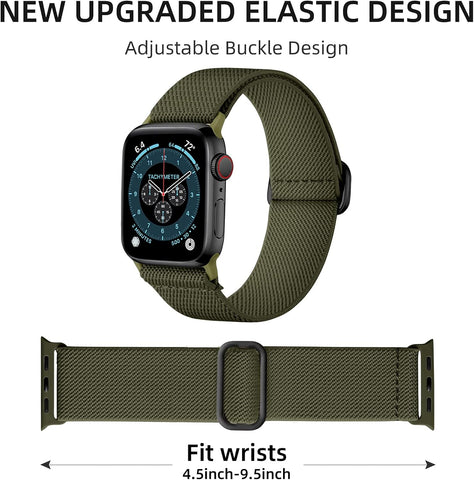 DaQin 3 Pack Stretchy Solo Loop Compatible with Apple Watch Bands Men Women