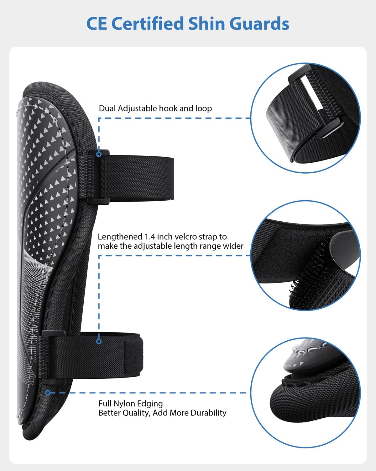 Shin Guards Soccer Kids Youth CE&CPC Shin Pads Protection Gear
