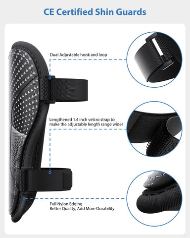 Shin Guards Soccer Kids Youth CE&CPC Shin Pads Protection Gear