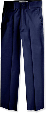 Boys Flat Front Slacks Slim Fit Dress Pants