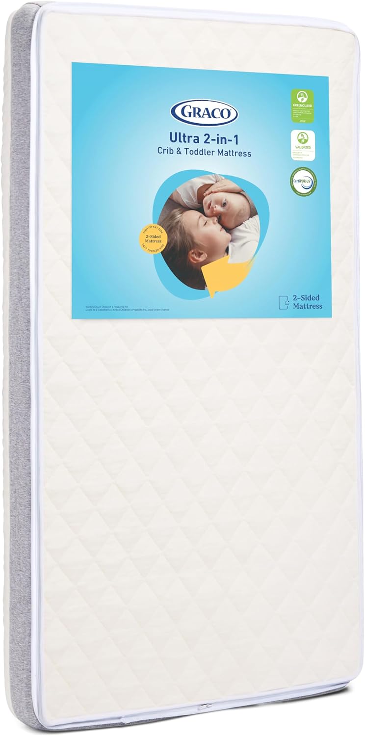 Graco Ultra 2-in-1 Premium Dual Sided Baby Crib & Toddler Mattress
