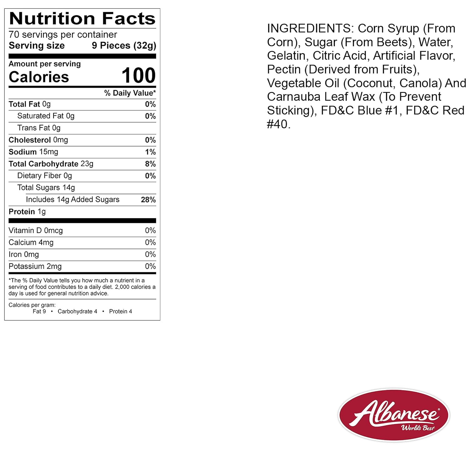 Albanese World's Best Watermelon Gummi Bears | 5lbs of Fruit Bulk Candy