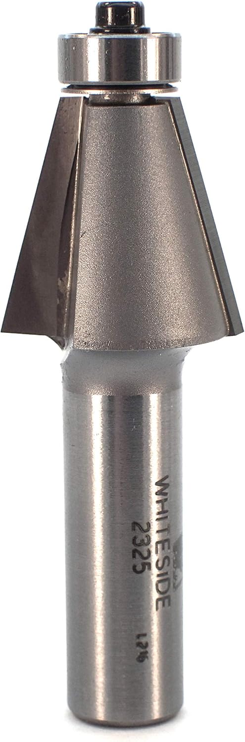 Whiteside 2325 Edge Bevel Router Bit: 15 Degree Angle, 1 Inch Cutting Length, 15/16 Inch Cutting Height, 1/2 Inch Shank, 1-1/8 Inch Large Diameter