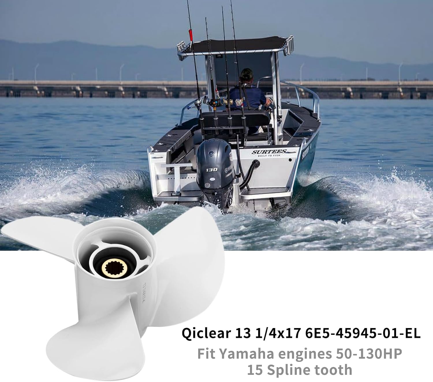 Boat Propeller fit Yamaha Engines 60-115 HP