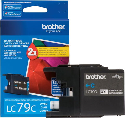 Brother Printer LC793PKS 3 Pack- 1 Each LC79C, LC79M, LC79Y Ink - Retail Packaging