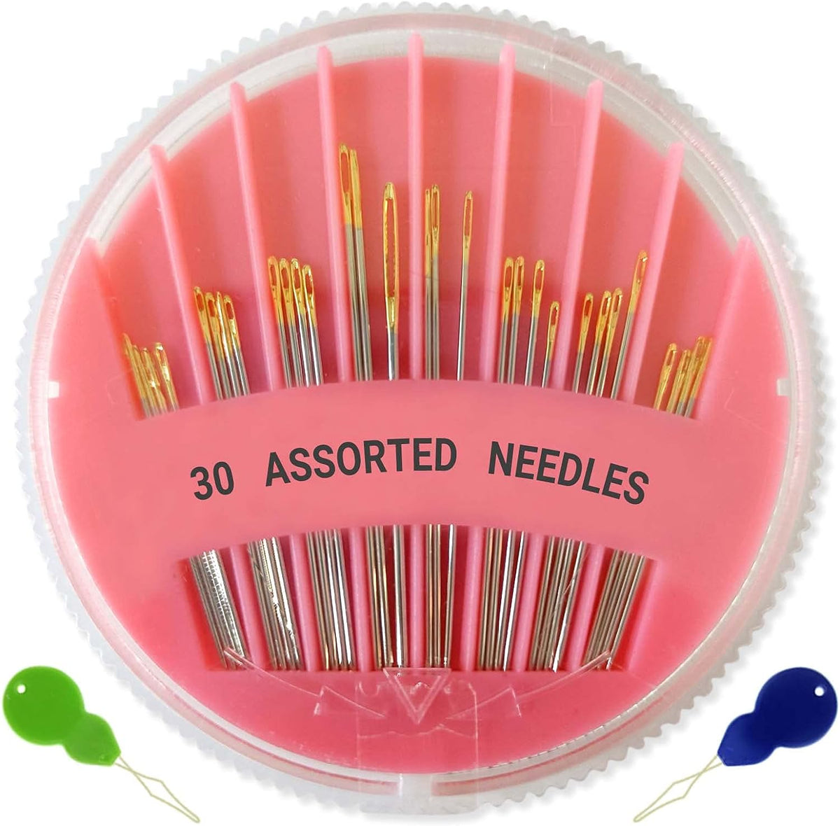 30 Pack Premium Hand Sewing Needles, 6 Sizes Assorted Sewing Needles
