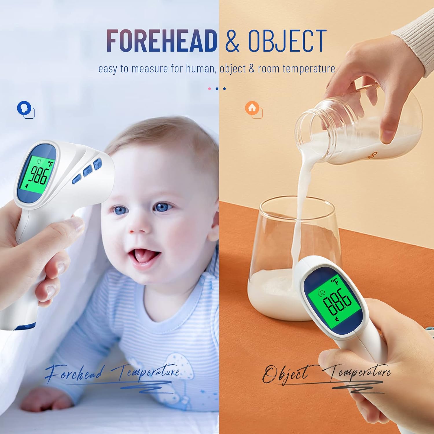 Forehead Thermometer for Adults and Kids, Non Contact, Fast Accurate Result