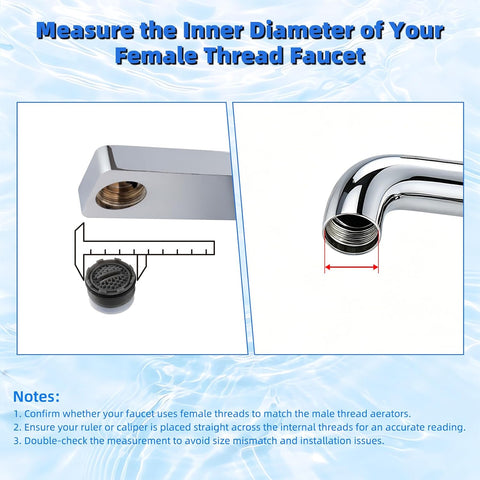 Hibbent 12 Pcs Faucet Aerator with 6 Pcs Faucet Aerator Key Removal Wrench Tool, Aerators Replacement Inserts for Sink M16.5 18.5 21.5 24 mm Tap Aerators Flow Restrictor