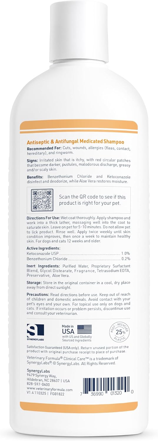 Veterinary Formula Clinical Care Antiseptic & Antifungal Shampoo, 16 oz