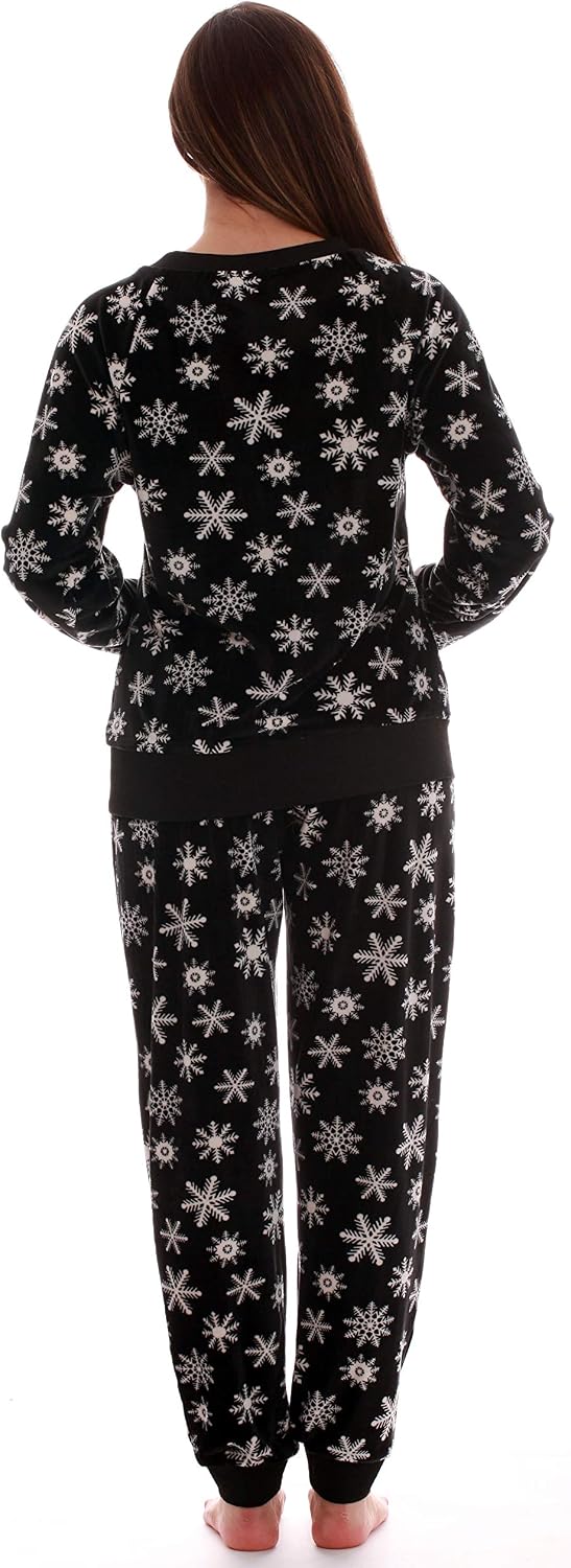 #followme Women’s Jogger Pajama Pants Set Ultra-Soft Velour PJs