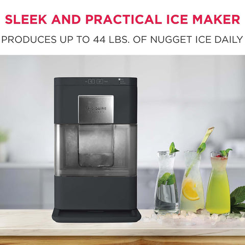 FRIGIDAIRE Gallery Countertop Crunchy Chewable Nugget Ice Maker, 44lbs per Day, Auto Self Cleaning, 2.0 Gen, Black