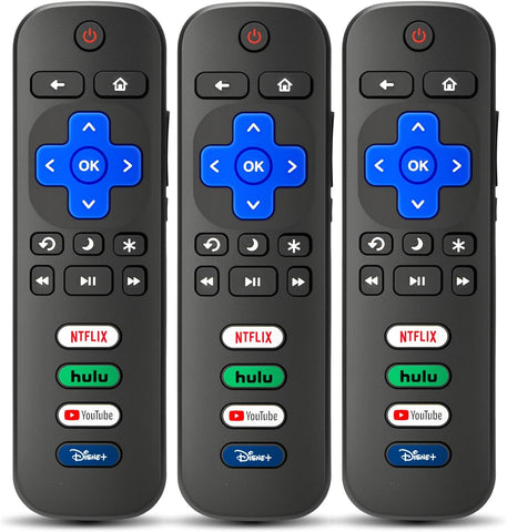 Replacement Remote Control for Roku TV, 3-Pack