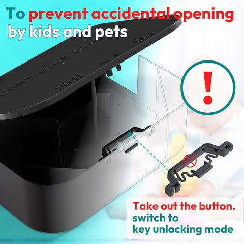 Rat Station Box with 1 Key, Complete Rodent Solution Keeps Rats Away, Pet & Child-Safe, Lock & Key Available, Reusable & Long-Lasting, Indoor & Outdoor, 1 Pack