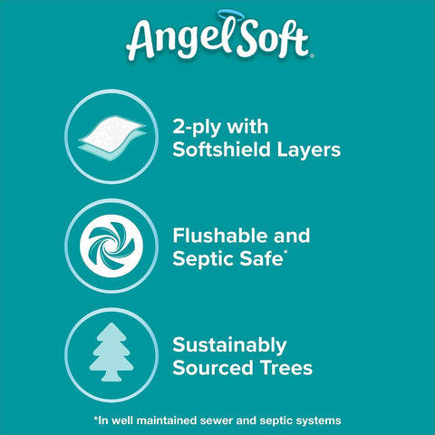 Angel Soft Toilet Paper, Lavender Scent, 12 Double Rolls, 12 = 24 Regular Rolls (Packaging May Vary)