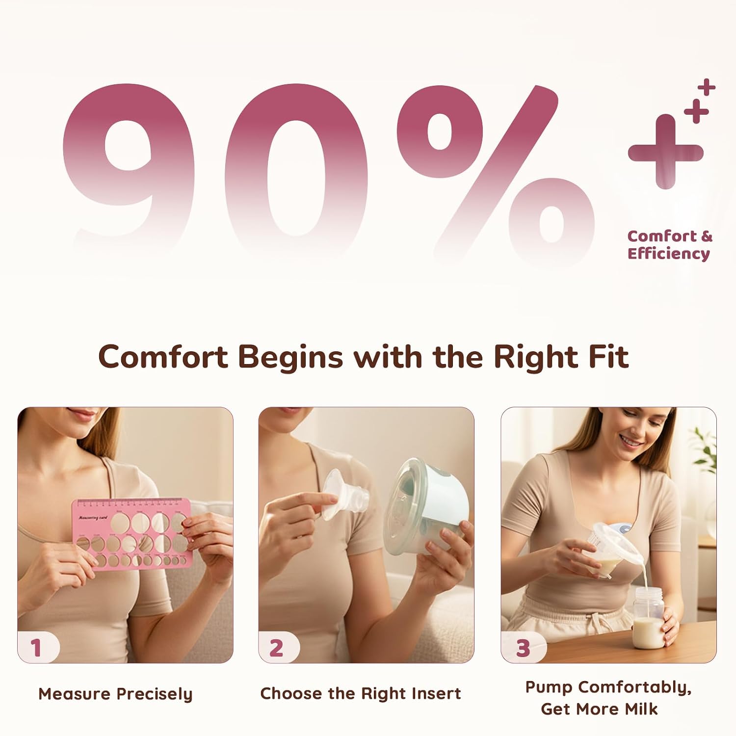 Nursi Luna Flange Sizing Kit for 24mm Breast Pumps, 10PCS