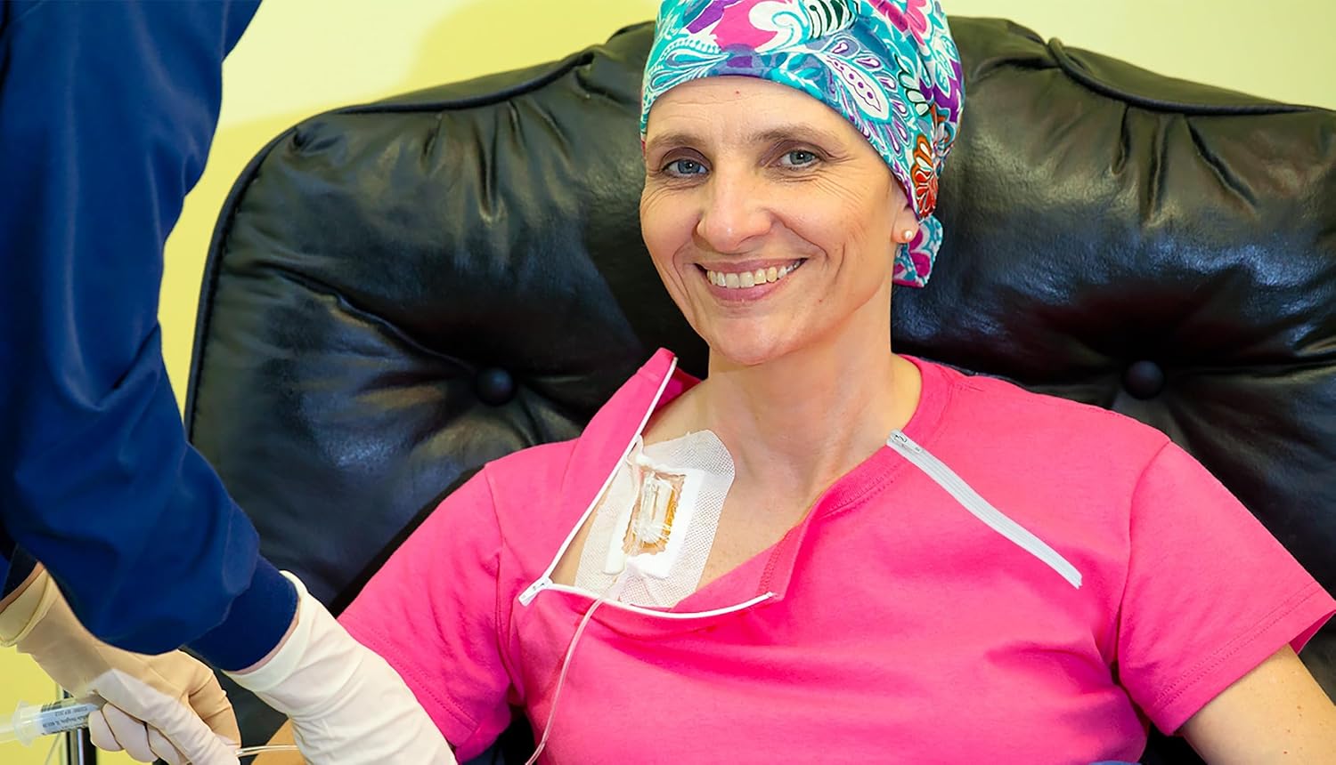 ComfyChemo® CHEMOWEAR : Women's Long Sleeve Chemotherapy Port Zipper Shirts