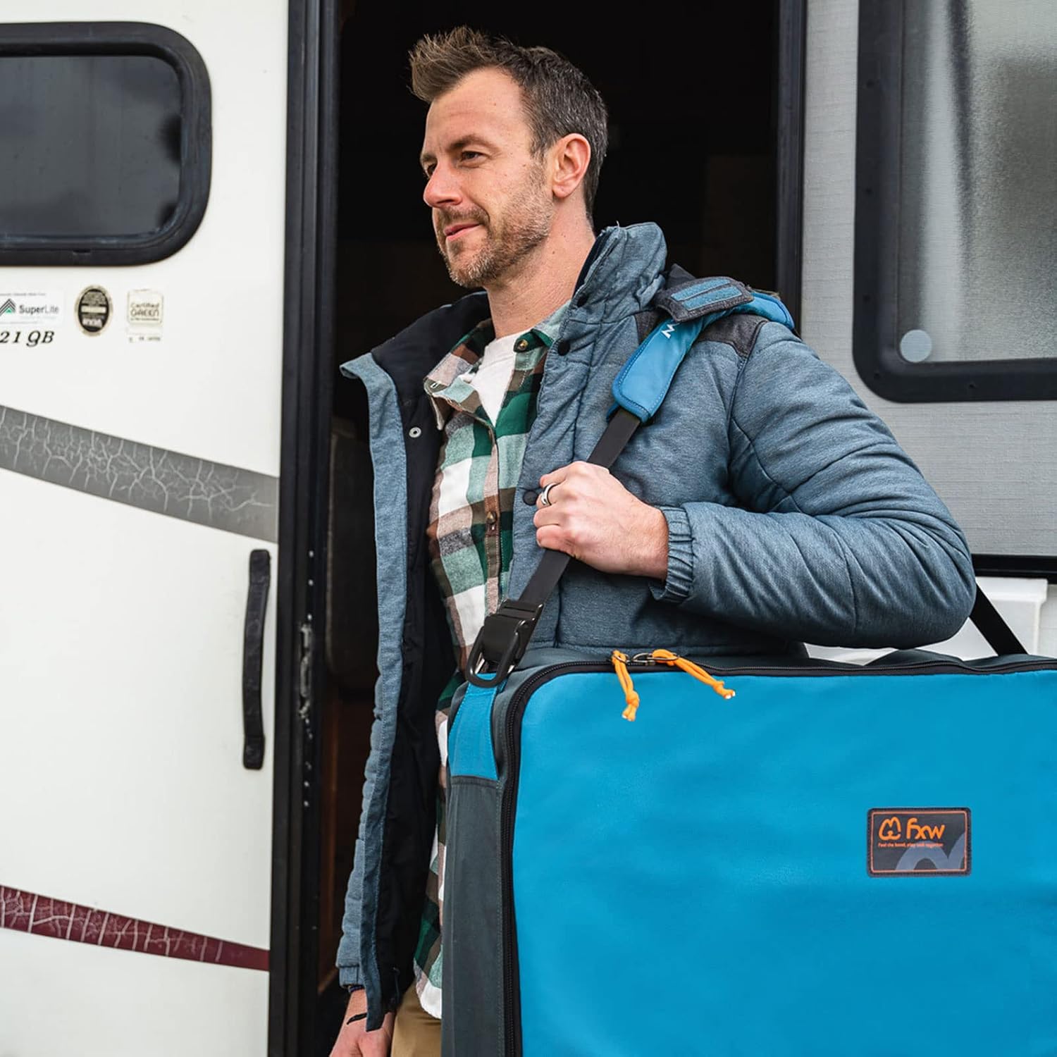 FXW Dog Playpen Storage Bag, Designed for RV Trips, Blue, 1 Pack