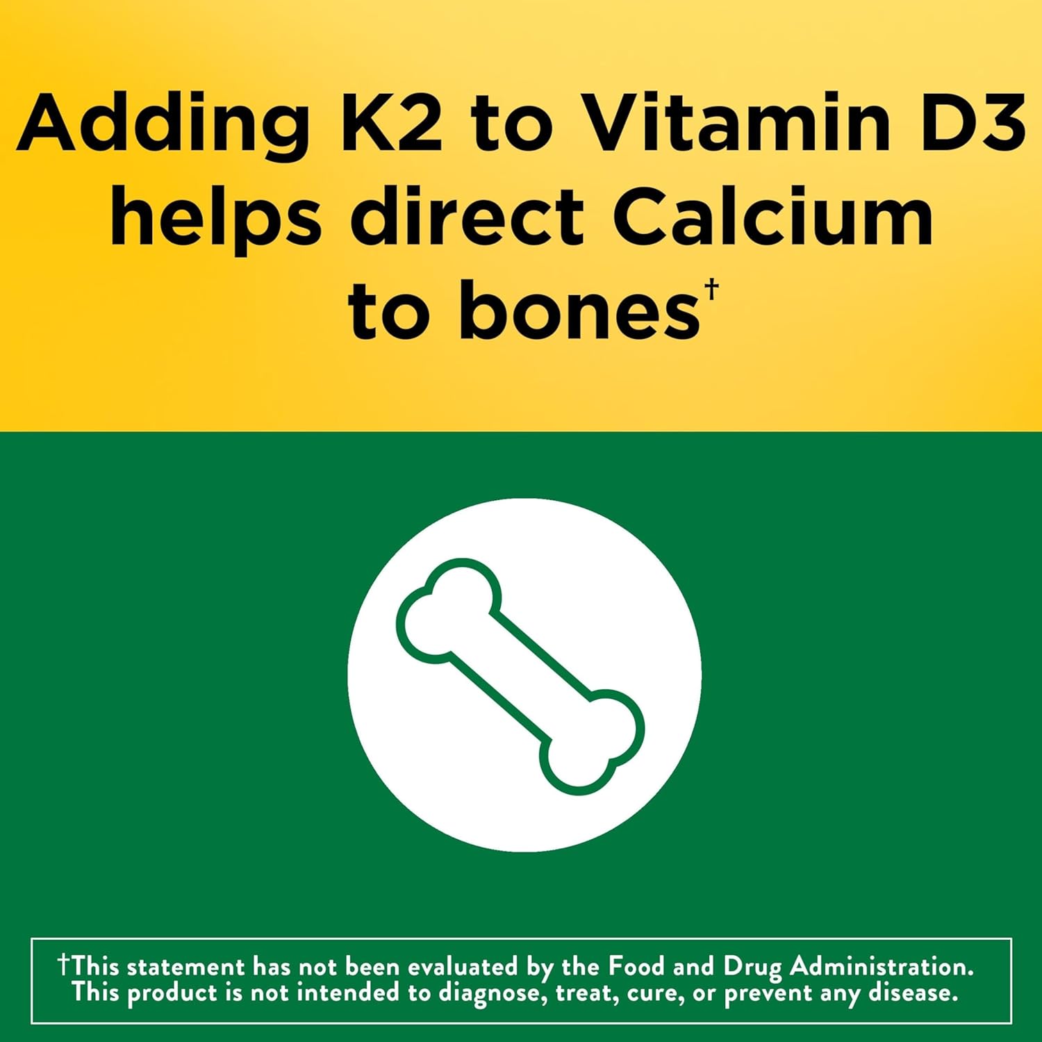 Nature Made Vitamin D3 K2 Supplement, 30 Softgels