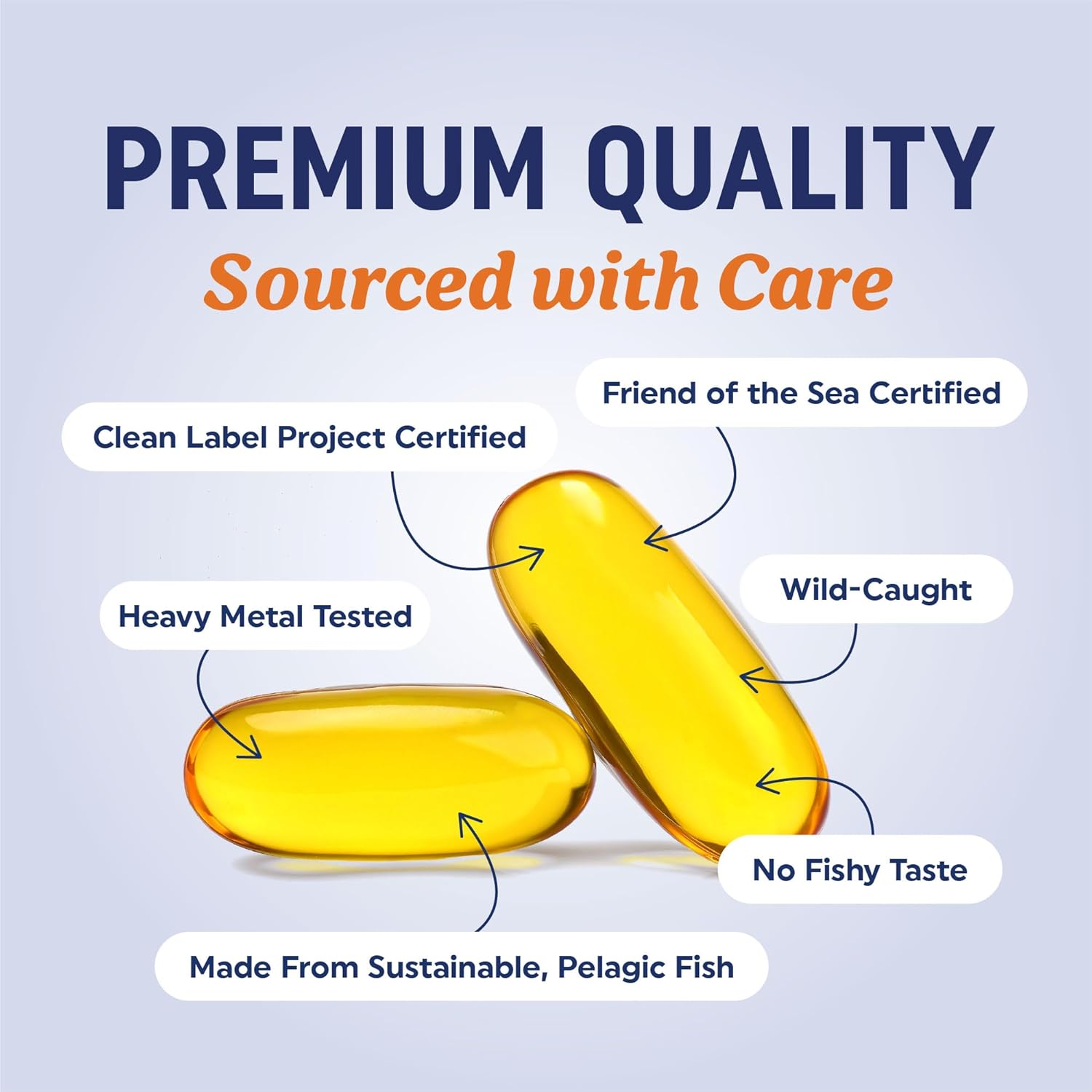 Triple Strength Omega 3 Fish Oil 3600 mg, EPA & DHA, Over 2100mg Omega-3