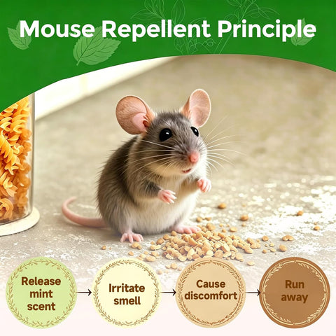 36 Packs Mouse Rodent Repellent, Peppermint Oil Mice Repellent for Indoor & Outdoor Use, Moth Balls for Mice Rat Roach Spider Ant, for Home Garage Basement Kitchen