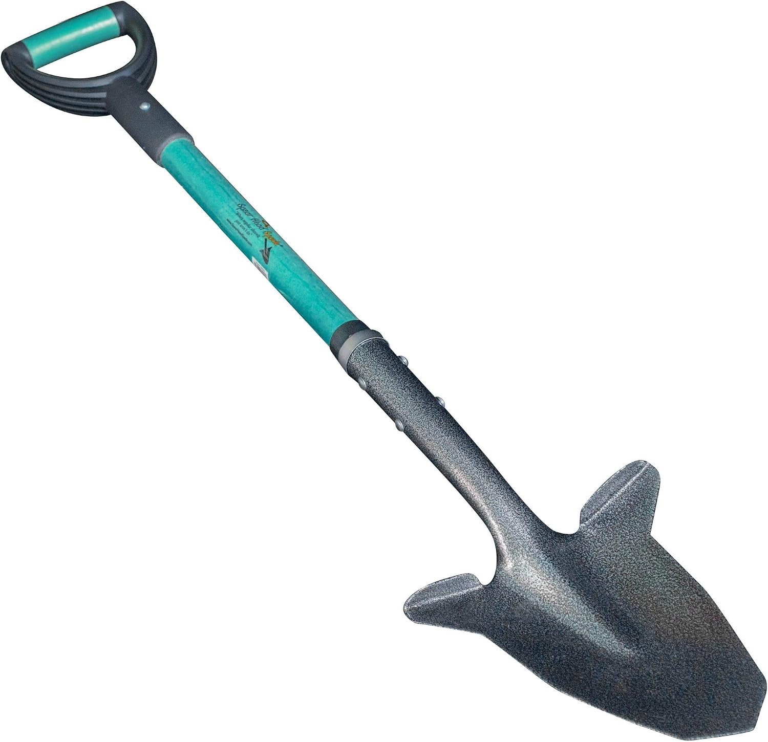Spear Head Spade SHFD3 40" Red Garden Spade Shovel - Gardening Shovel with a 9" x 11" Beveled Blade, Steel-Reinforced Fiberglass Long Handle & Cushioned D-Grip - Digging Spade for Planting