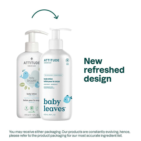 ATTITUDE Baby Lotion for Face & Body, Good Night, EWG Verified, 16 Fl Oz