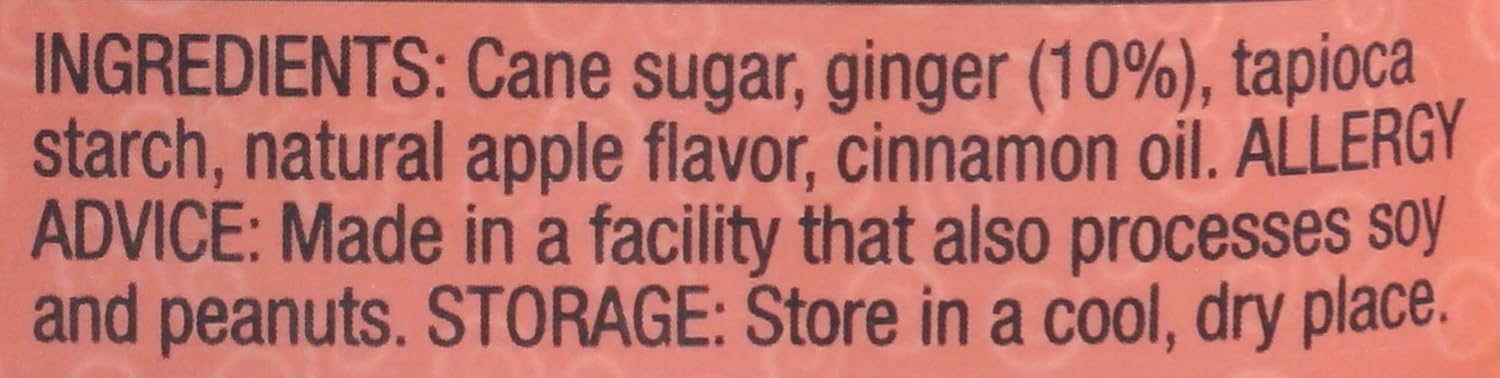 The Ginger People, Candy Ginger Chewy Gin Gins Apple Spicy, 3 Ounce