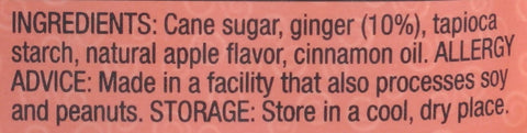The Ginger People, Candy Ginger Chewy Gin Gins Apple Spicy, 3 Ounce