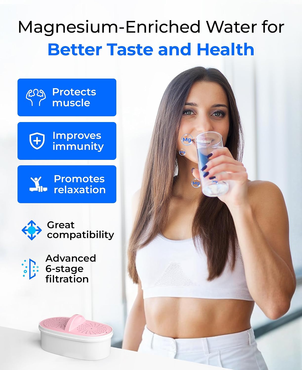 [Genuine] Waterdrop PF-01MG Magnesium Water Filter for Waterdrop Pitchers