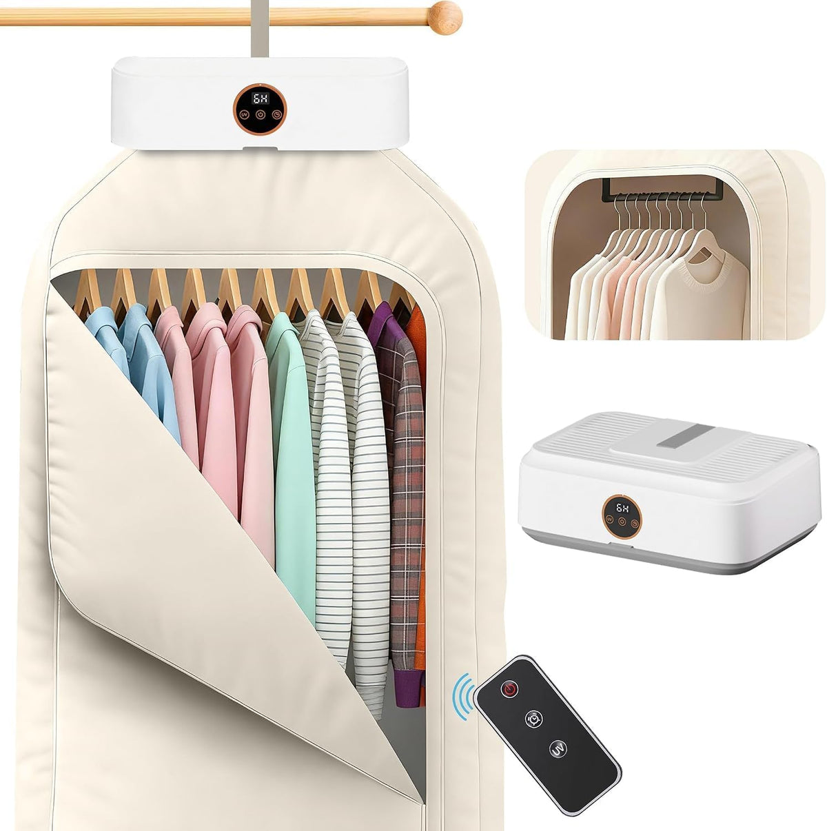 Portable Clothes Dryer Compact Mini Laundry Dryer for with Adjustable Timer Quiet Operation for Apartments RVs and Dorms