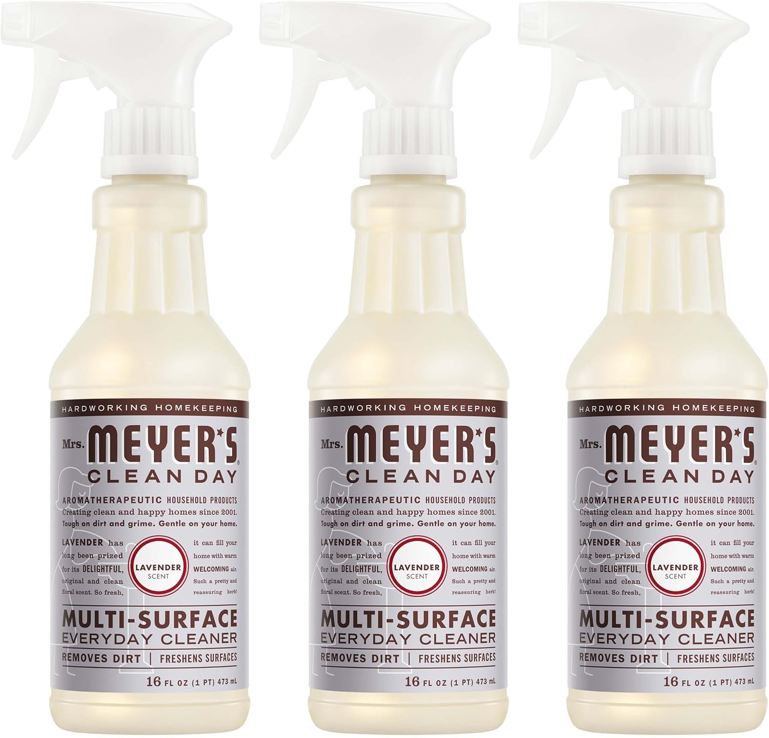 MRS. MEYER'S CLEAN DAY Multi-Surface Cleaner, Lavender, 16 fl oz, 3 Pack