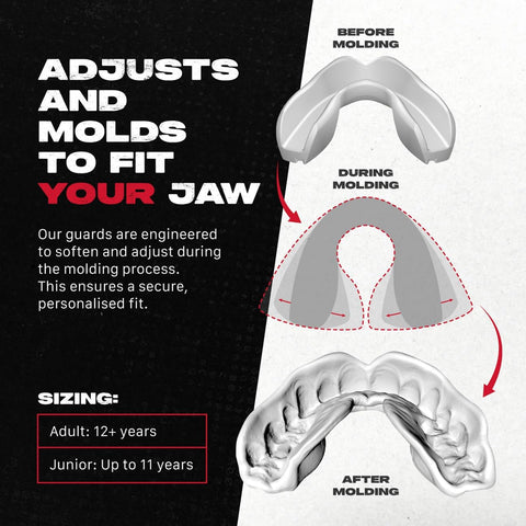 SAFEJAWZ Mouth Guard, Slim Fit Mouthguard for Adult & Youth with Case