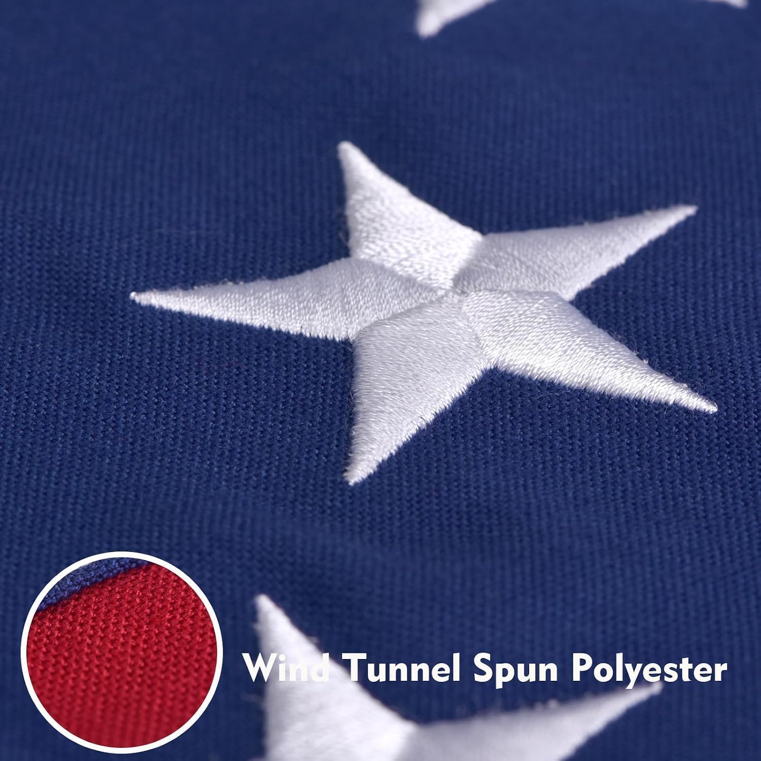 American Flags for Outside 5x8, HeavyDuty Spun Polyester American Flag for High Wind Outdoor, UV Protected/Sewn Stripes/Embroidered Stars/Brass Grommets, US Flag Built for The Toughest Conditions (5x8 foot)