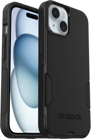 OtterBox iPhone 17e, 16e, 15, 14, & 13 Commuter Series Case - Black, Slim & Tough, Pocket-Friendly, with Port Protection - Thin & Protective iPhone Case, Dual-Layer, Impact Absorbing iPhone Case