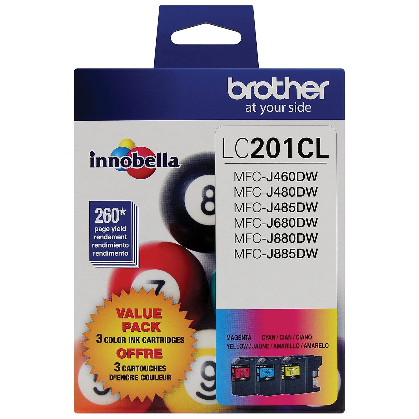 Brother LC2013PKS C/M/Y - 3 Pack Ink, Multi, LC2013PKS C/M/Y