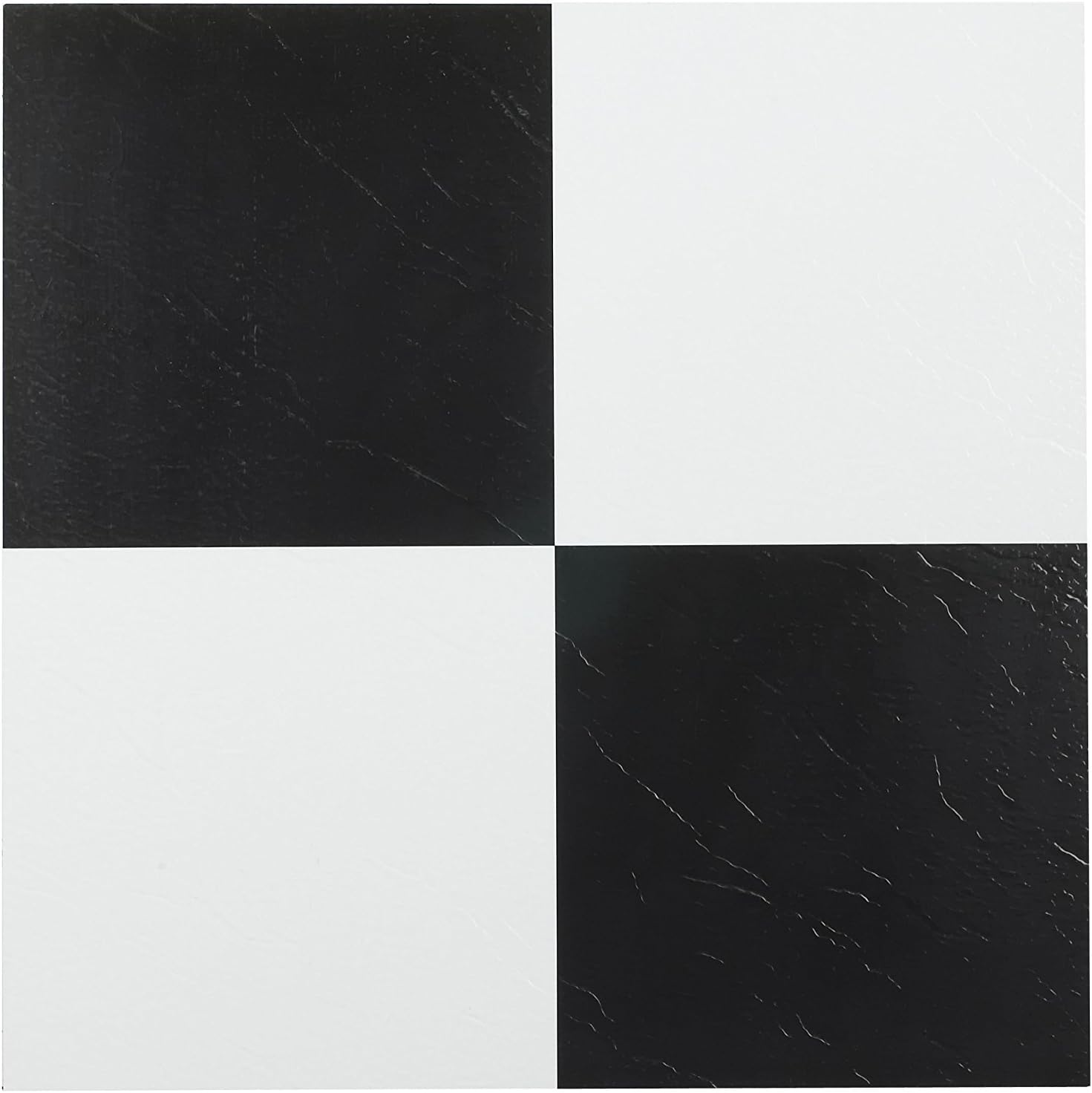 Nexus Peel & Stick Vinyl Floor Tiles, 20-Pack, 12 x 12 in, Black