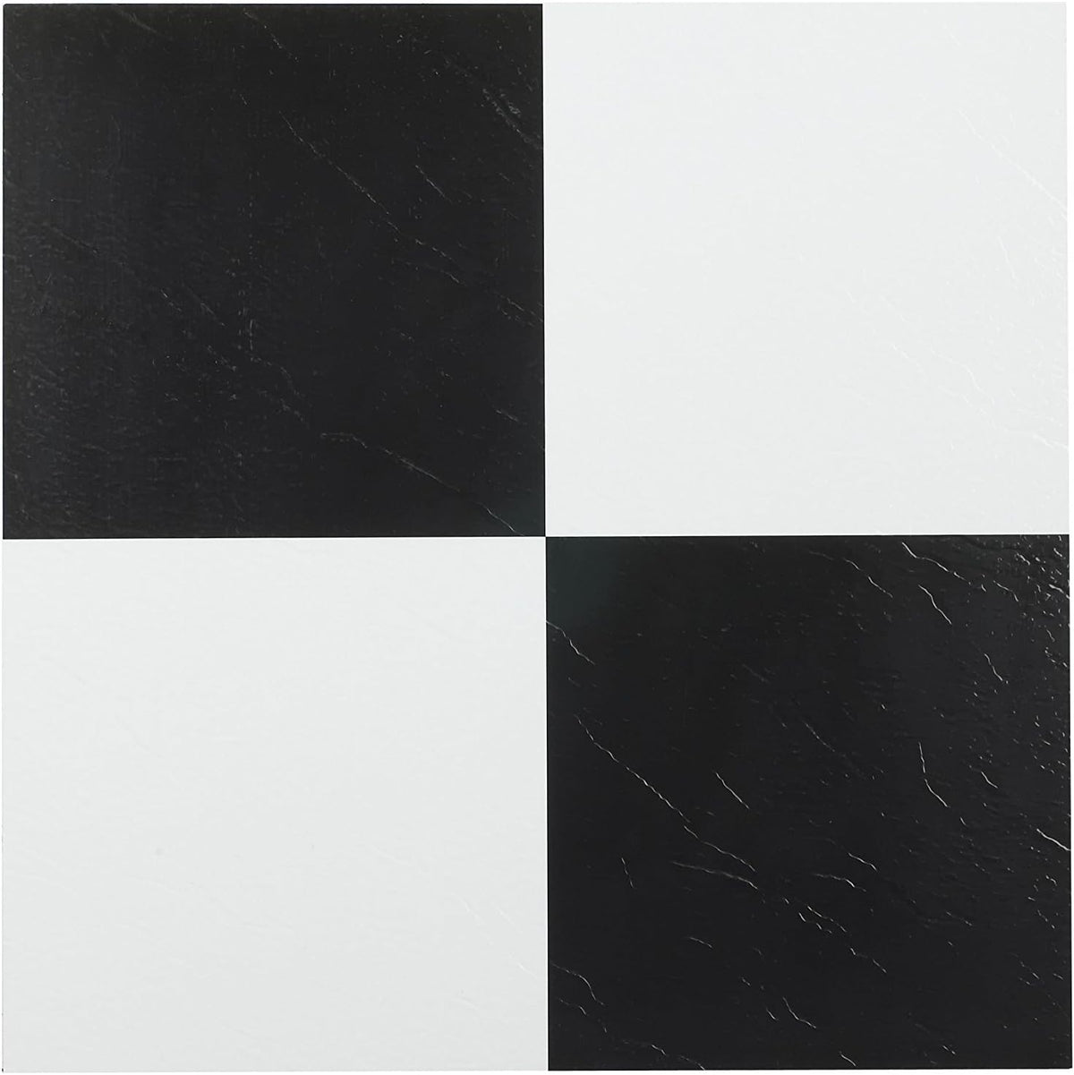 Nexus Peel & Stick Vinyl Floor Tiles, 20-Pack, 12 x 12 in, Black