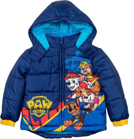 Paw Patrol Boys' Hooded Puffer Jacket Toddler to Big Kid