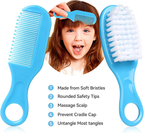 Baby Grooming Kit, Infant Safety Care Set with Hair Brush Comb Nail Clipper Nasal Aspirator,Baby Essentials Kit for Newborn Girls Boys