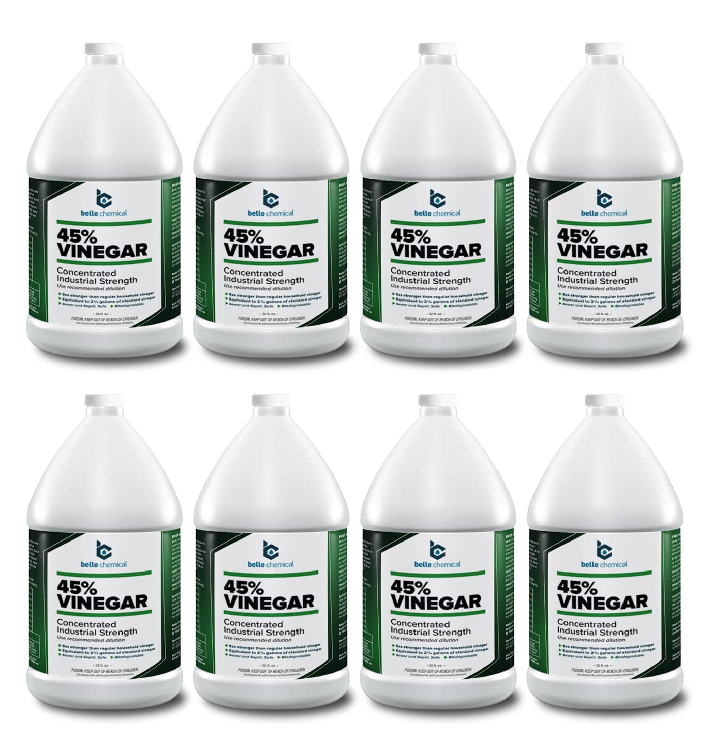 Belle Chemical 45% Pure Vinegar - Concentrated Industrial Grade (4-Gallons)
