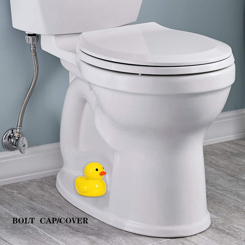 ZUNON Toilet Bolt Covers, Toilet Bolt Caps, Ceramic Yellow Duck, Set of 2