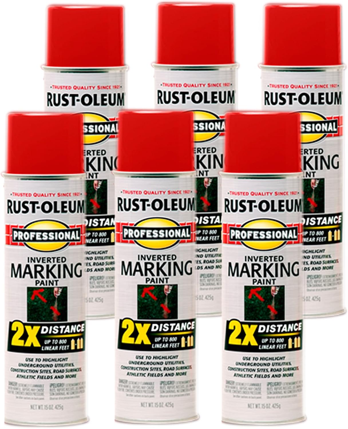 Rust-Oleum Professional 2X Inverted Marking Red-Orange Spray Paint