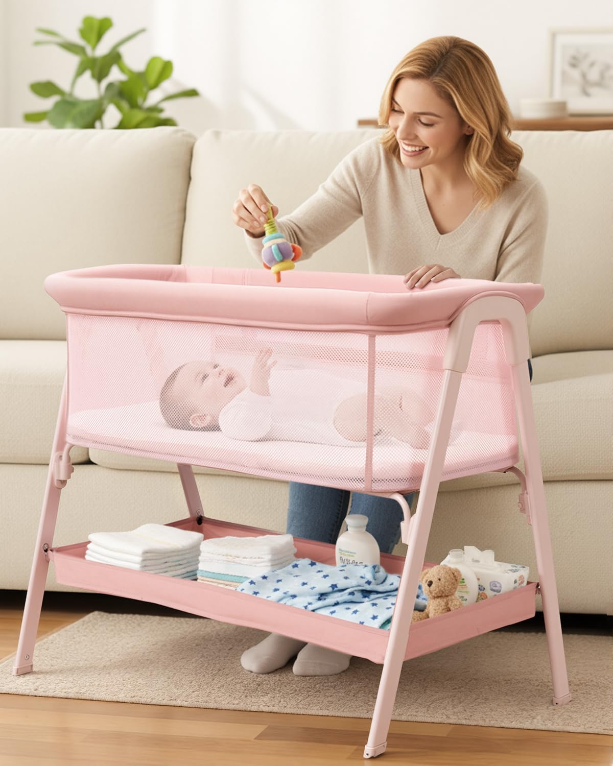 Baby Bassinet, Bedside Bassinet for Baby