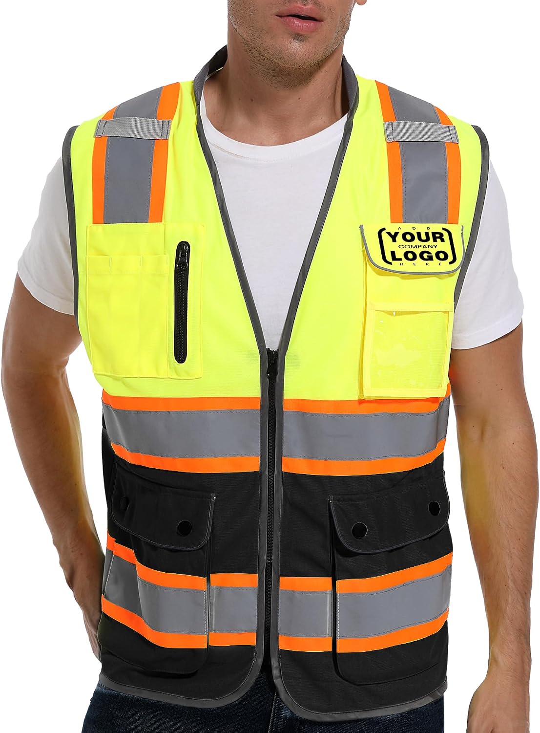 ArcRidge Reflective Safety Vest for Men and Women - High Visibility Construction Vest - Dual Tone Reflective Strips