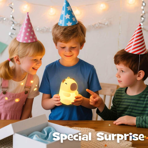 Cute Mini Capybara Night Light RGB Rechargeable for Nursery Bedroom