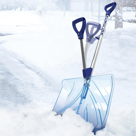 Snow Joe Shovelution Snow Shovel Strain-Reducing 18-Inch Snow Shovel with Assist Handle