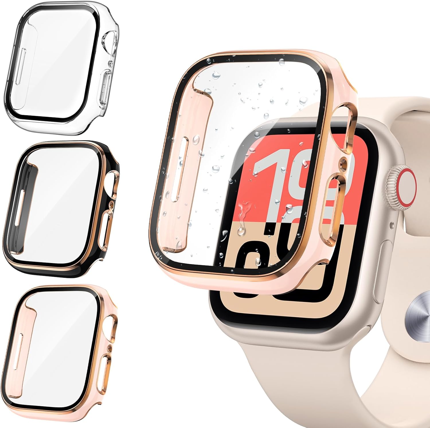Tensea 3PCS for Apple Watch Screen Protector Case 40mm SE 3/SE 2/SE/6/5/4