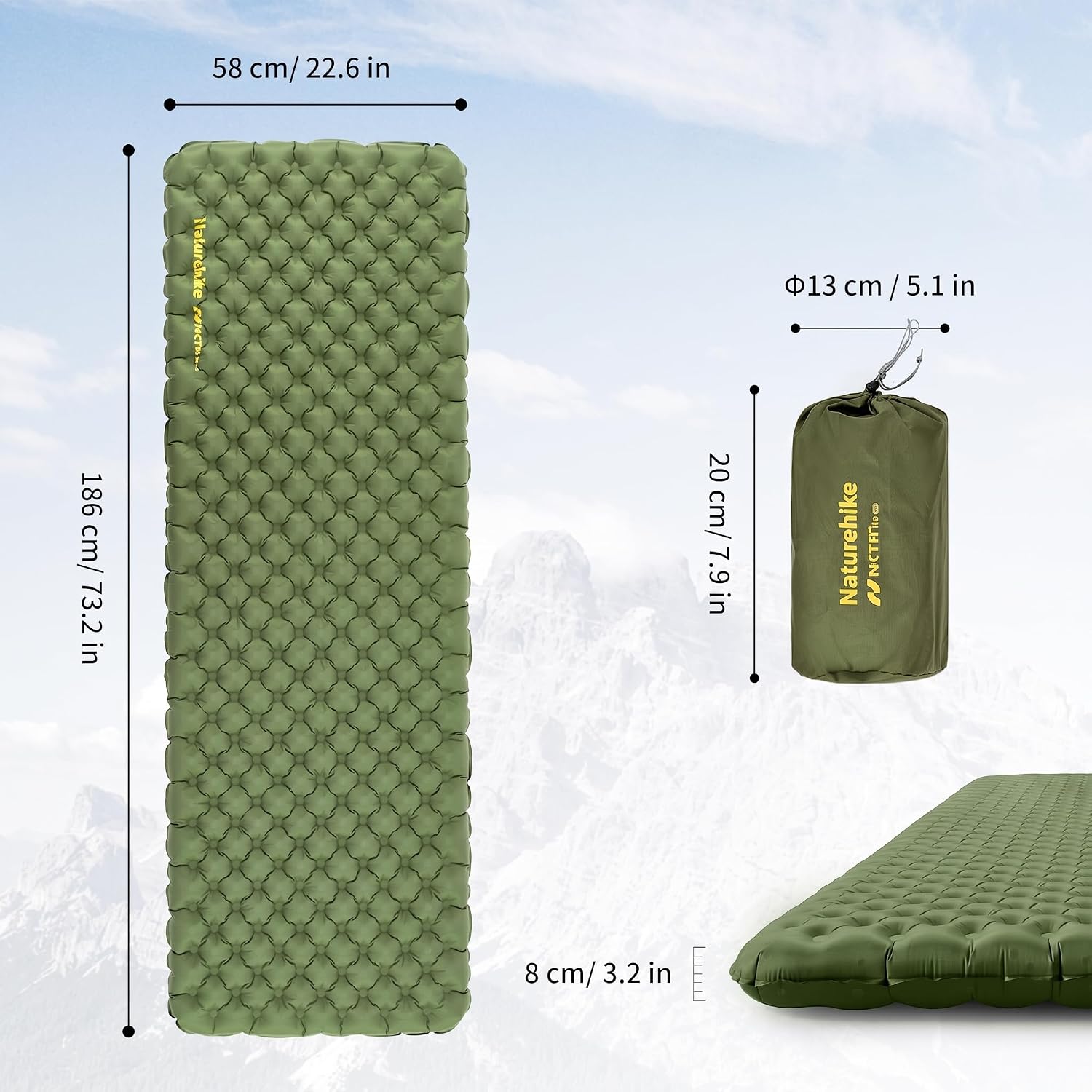 Naturehike Ultralight Insulated Sleeping Pad 4.6 R-Value