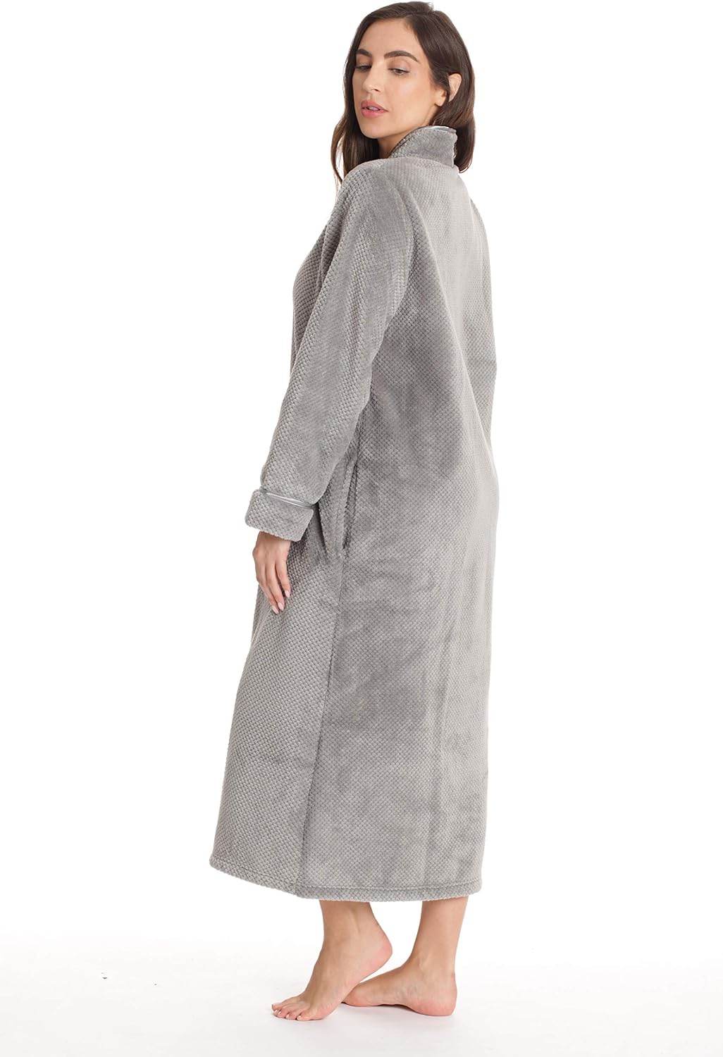 Just Love Textured Plush Zipper Lounger Robe for Women